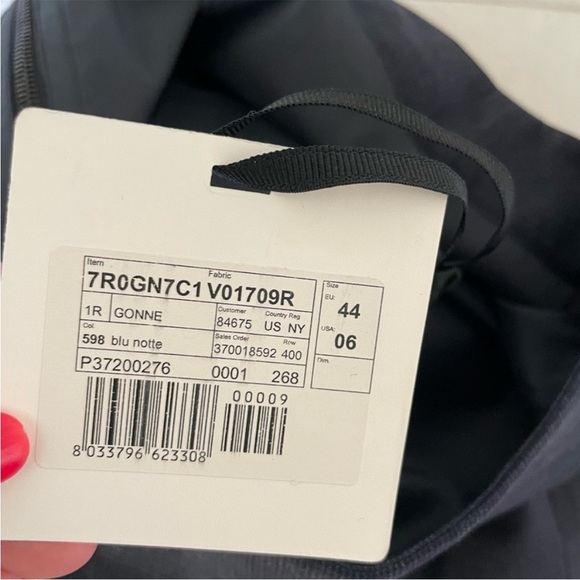 Red Valentino blue black back zip skirt - Picture 7 of 11